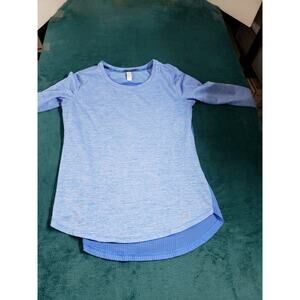 Under Armour Top Size Small Womens Blue Run Performance Running HEATGEAR Fitted